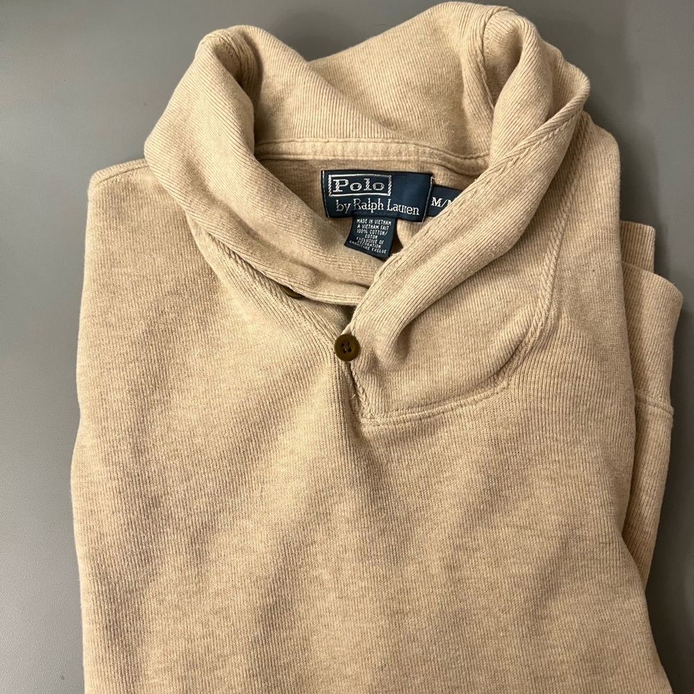 Ralph Lauren Tan Sweater Soft Knit Classic